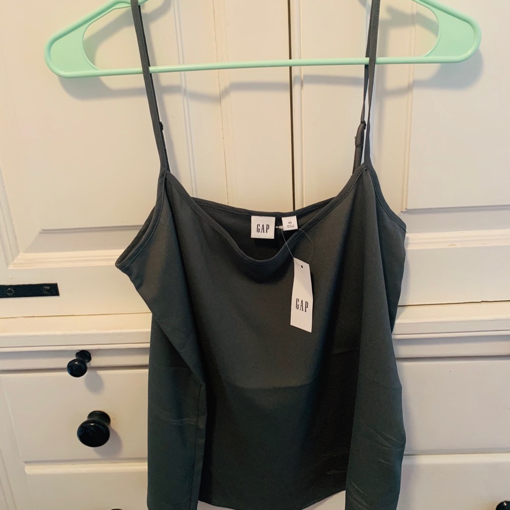 Green Satin Tank